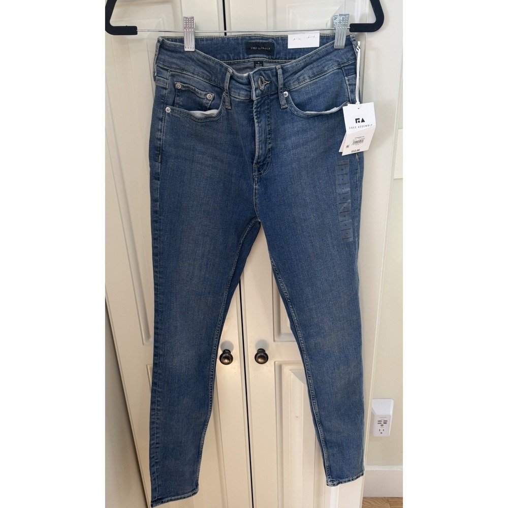 Free Assembly High Rise Skinny Jeans Womens 4 Stretch Denim New With Tags‎ Blue